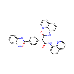 Nc1ccccc1NC(=O)c1ccc(C(C(=O)Nc2cccc3cccnc23)C(=O)Nc2cccc3cccnc23)cc1 ZINC000028951644