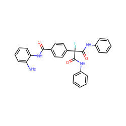 Nc1ccccc1NC(=O)c1ccc(C(F)(C(=O)Nc2ccccc2)C(=O)Nc2ccccc2)cc1 ZINC000028951657