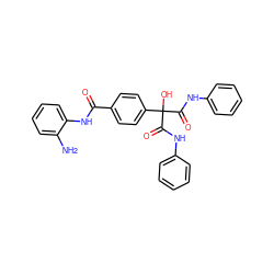 Nc1ccccc1NC(=O)c1ccc(C(O)(C(=O)Nc2ccccc2)C(=O)Nc2ccccc2)cc1 ZINC000028951661