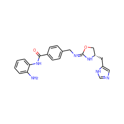 Nc1ccccc1NC(=O)c1ccc(C/N=C2/N[C@@H](Cc3cnc[nH]3)CO2)cc1 ZINC000474607862