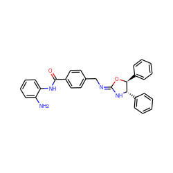 Nc1ccccc1NC(=O)c1ccc(C/N=C2/N[C@@H](c3ccccc3)[C@H](c3ccccc3)O2)cc1 ZINC000474605173