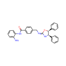 Nc1ccccc1NC(=O)c1ccc(C/N=C2/N[C@H](c3ccccc3)[C@H](c3ccccc3)O2)cc1 ZINC000474605189