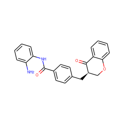 Nc1ccccc1NC(=O)c1ccc(C[C@@H]2COc3ccccc3C2=O)cc1 ZINC000028826558