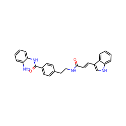 Nc1ccccc1NC(=O)c1ccc(CCNC(=O)/C=C/c2c[nH]c3ccccc23)cc1 ZINC000473109472