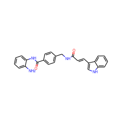 Nc1ccccc1NC(=O)c1ccc(CNC(=O)/C=C/c2c[nH]c3ccccc23)cc1 ZINC000473111384