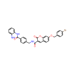 Nc1ccccc1NC(=O)c1ccc(CNC(=O)c2cc3ccc(OCc4ccc(Br)cc4)cc3oc2=O)cc1 ZINC001772583655