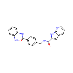 Nc1ccccc1NC(=O)c1ccc(CNC(=O)c2cc3cccnc3[nH]2)cc1 ZINC001772597493