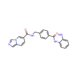 Nc1ccccc1NC(=O)c1ccc(CNC(=O)c2ccc3cncn3c2)cc1 ZINC001772572133