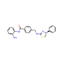 Nc1ccccc1NC(=O)c1ccc(CNC2=N[C@@H](c3ccccc3)CS2)cc1 ZINC000096273657