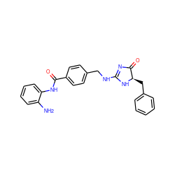 Nc1ccccc1NC(=O)c1ccc(CNC2=NC(=O)[C@@H](Cc3ccccc3)N2)cc1 ZINC000096273671