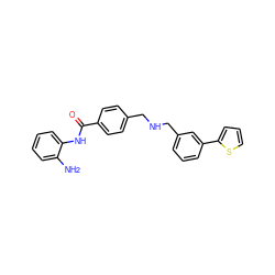 Nc1ccccc1NC(=O)c1ccc(CNCc2cccc(-c3cccs3)c2)cc1 ZINC000049803720