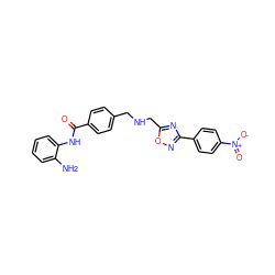 Nc1ccccc1NC(=O)c1ccc(CNCc2nc(-c3ccc([N+](=O)[O-])cc3)no2)cc1 ZINC000299855478