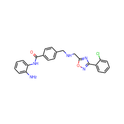 Nc1ccccc1NC(=O)c1ccc(CNCc2nc(-c3ccccc3Cl)no2)cc1 ZINC000299866995