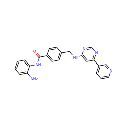 Nc1ccccc1NC(=O)c1ccc(CNc2cc(-c3cccnc3)ncn2)cc1 ZINC000040936720