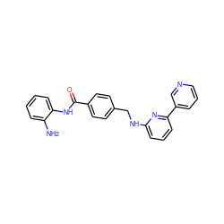 Nc1ccccc1NC(=O)c1ccc(CNc2cccc(-c3cccnc3)n2)cc1 ZINC000040420459