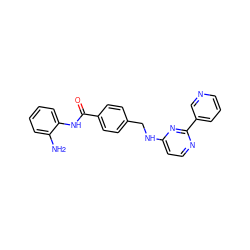 Nc1ccccc1NC(=O)c1ccc(CNc2ccnc(-c3cccnc3)n2)cc1 ZINC000040919130