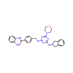 Nc1ccccc1NC(=O)c1ccc(CNc2nc(NC3Cc4ccccc4C3)nc(N3CCOCC3)n2)cc1 ZINC000029127729