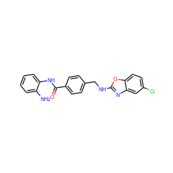 Nc1ccccc1NC(=O)c1ccc(CNc2nc3cc(Cl)ccc3o2)cc1 ZINC000029037217