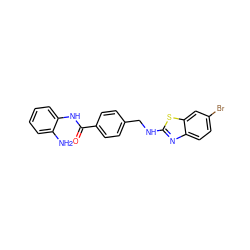 Nc1ccccc1NC(=O)c1ccc(CNc2nc3ccc(Br)cc3s2)cc1 ZINC000029037218