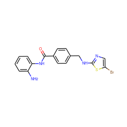 Nc1ccccc1NC(=O)c1ccc(CNc2ncc(Br)s2)cc1 ZINC000029037202