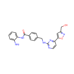 Nc1ccccc1NC(=O)c1ccc(CNc2nccc(-c3cc(CO)no3)n2)cc1 ZINC000040410175