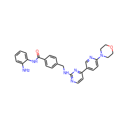 Nc1ccccc1NC(=O)c1ccc(CNc2nccc(-c3ccc(N4CCOCC4)nc3)n2)cc1 ZINC000040919024