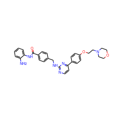 Nc1ccccc1NC(=O)c1ccc(CNc2nccc(-c3ccc(OCCN4CCOCC4)cc3)n2)cc1 ZINC000040900255