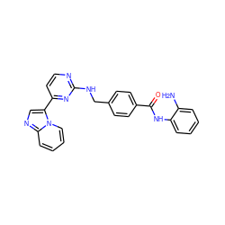 Nc1ccccc1NC(=O)c1ccc(CNc2nccc(-c3cnc4ccccn34)n2)cc1 ZINC000095593781