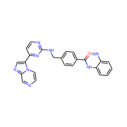 Nc1ccccc1NC(=O)c1ccc(CNc2nccc(-c3cnc4cnccn34)n2)cc1 ZINC000095598093