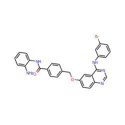 Nc1ccccc1NC(=O)c1ccc(COc2ccc3ncnc(Nc4cccc(Br)c4)c3c2)cc1 ZINC000145852571