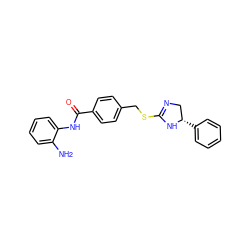 Nc1ccccc1NC(=O)c1ccc(CSC2=NC[C@H](c3ccccc3)N2)cc1 ZINC000474607843