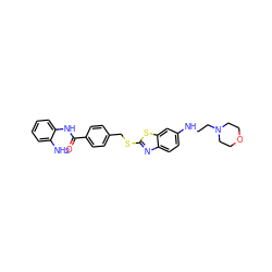 Nc1ccccc1NC(=O)c1ccc(CSc2nc3ccc(NCCN4CCOCC4)cc3s2)cc1 ZINC000029037229