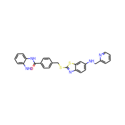 Nc1ccccc1NC(=O)c1ccc(CSc2nc3ccc(NCc4ccccn4)cc3s2)cc1 ZINC000029037227