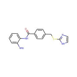 Nc1ccccc1NC(=O)c1ccc(CSc2ncc[nH]2)cc1 ZINC000029037190