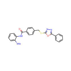 Nc1ccccc1NC(=O)c1ccc(CSc2nnc(-c3ccccc3)o2)cc1 ZINC000029037206