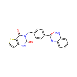 Nc1ccccc1NC(=O)c1ccc(Cn2c(=O)[nH]c3ccsc3c2=O)cc1 ZINC000028826551