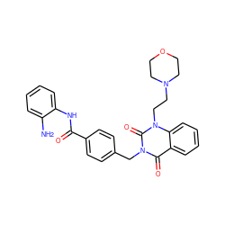 Nc1ccccc1NC(=O)c1ccc(Cn2c(=O)c3ccccc3n(CCN3CCOCC3)c2=O)cc1 ZINC000028826548