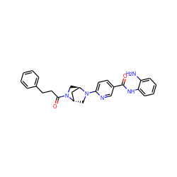 Nc1ccccc1NC(=O)c1ccc(N2C[C@H]3C[C@H]2CN3C(=O)CCc2ccccc2)nc1 ZINC000101144928