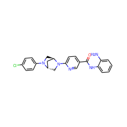 Nc1ccccc1NC(=O)c1ccc(N2C[C@H]3C[C@H]2CN3c2ccc(Cl)cc2)nc1 ZINC000253656631