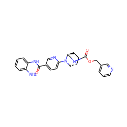 Nc1ccccc1NC(=O)c1ccc(N2C[C@H]3CC[C@H]2CN3C(=O)OCc2cccnc2)nc1 ZINC000253675719