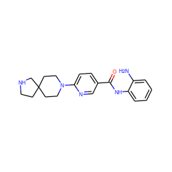 Nc1ccccc1NC(=O)c1ccc(N2CCC3(CCNC3)CC2)nc1 ZINC000040975858