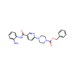 Nc1ccccc1NC(=O)c1ccc(N2CCN(C(=O)OCc3ccccc3)CC2)nc1 ZINC000028824476