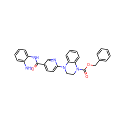 Nc1ccccc1NC(=O)c1ccc(N2CCN(C(=O)OCc3ccccc3)c3ccccc32)nc1 ZINC000028824523