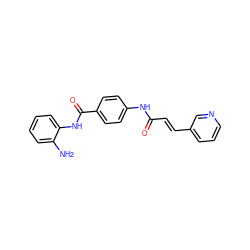 Nc1ccccc1NC(=O)c1ccc(NC(=O)/C=C/c2cccnc2)cc1 ZINC001772655227