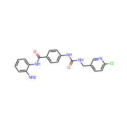 Nc1ccccc1NC(=O)c1ccc(NC(=O)NCc2ccc(Cl)nc2)cc1 ZINC001772648818