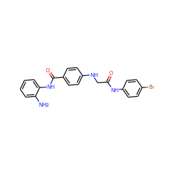 Nc1ccccc1NC(=O)c1ccc(NCC(=O)Nc2ccc(Br)cc2)cc1 ZINC000084704670