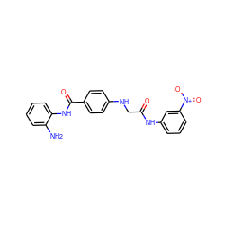 Nc1ccccc1NC(=O)c1ccc(NCC(=O)Nc2cccc([N+](=O)[O-])c2)cc1 ZINC000084730130