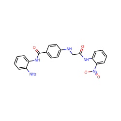 Nc1ccccc1NC(=O)c1ccc(NCC(=O)Nc2ccccc2[N+](=O)[O-])cc1 ZINC000084730127