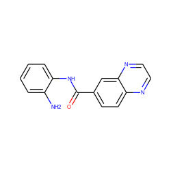 Nc1ccccc1NC(=O)c1ccc2nccnc2c1 ZINC000014970819