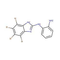 Nc1ccccc1Nc1nc2c(Br)c(Br)c(Br)c(Br)c2[nH]1 ZINC000143604742